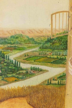 Uovo nella gabbia - Olio su tela - 1983