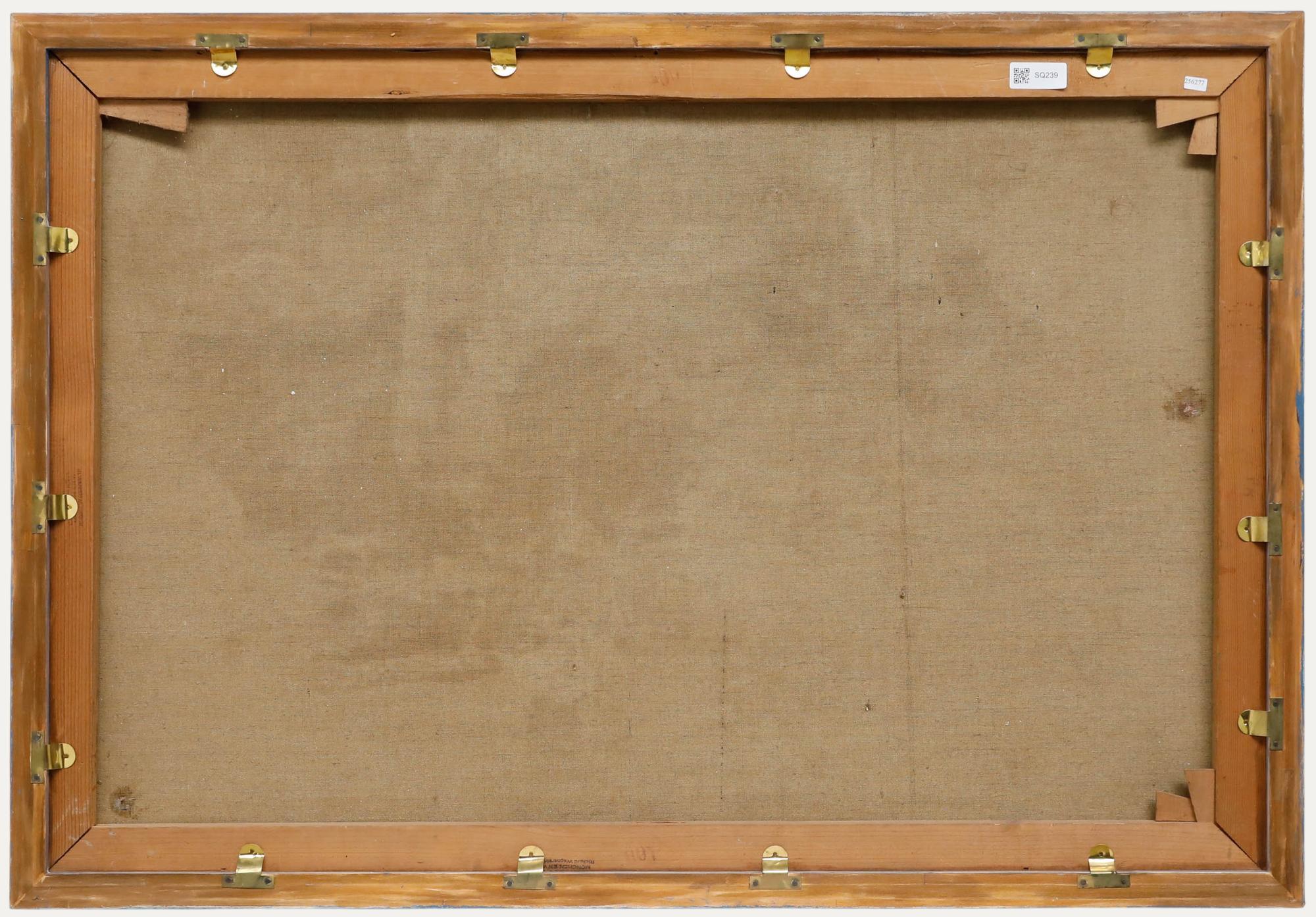 Egger - Zeitgenössisches Öl, Heuernte (Grau), Figurative Painting, von Unknown