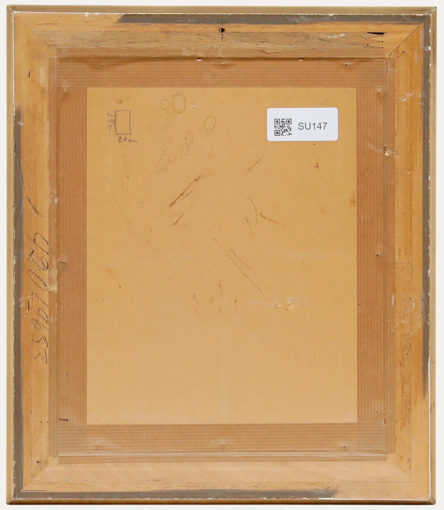 Egon Baumann - Huile encadrée du début du 20e siècle, St. Johanner Markt - Marron Landscape Painting par Unknown