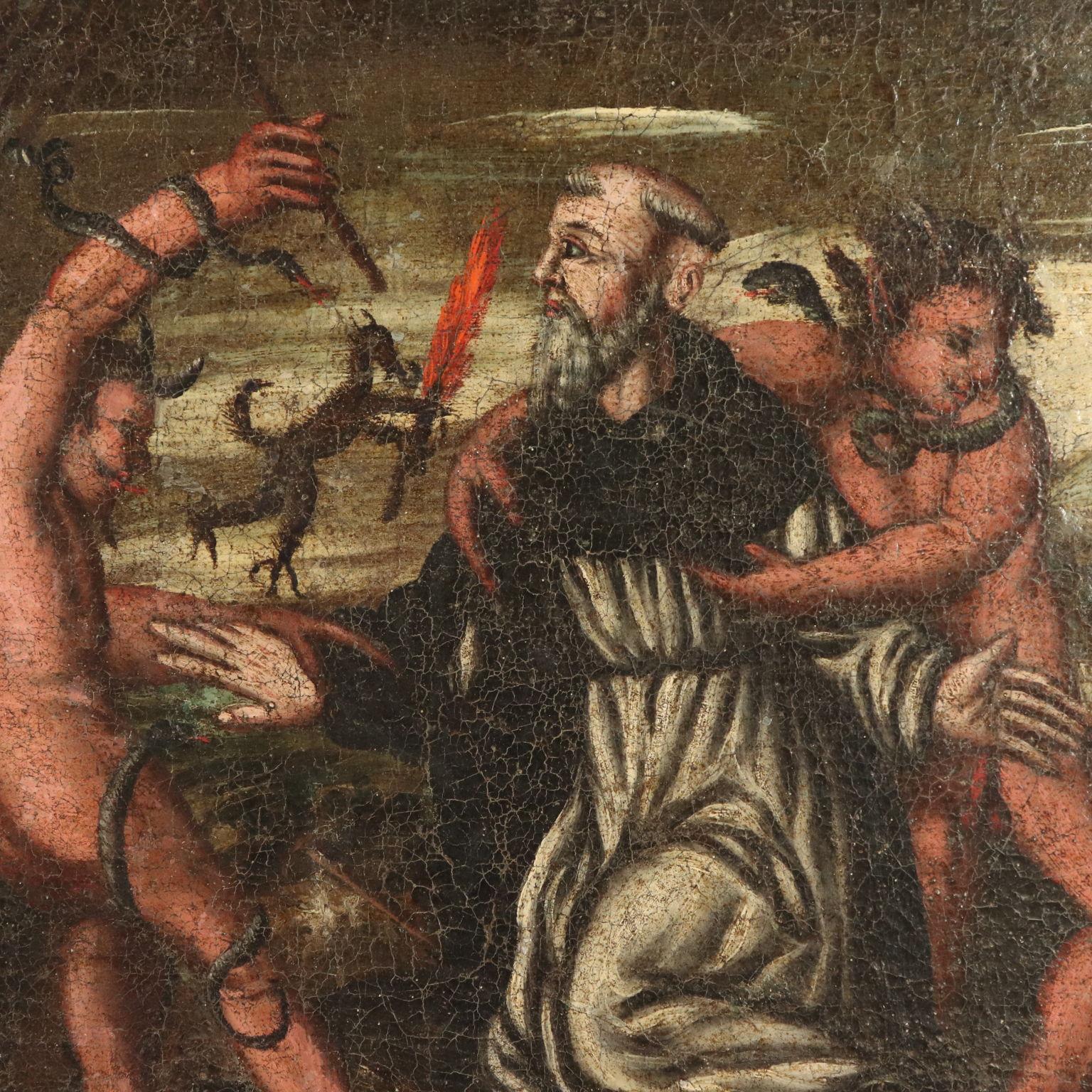 Eight Canvas with Life Scenes of St. Antony 17th Century 4