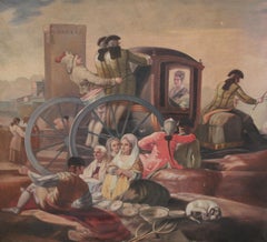 El cacharrero (Según Francisco de Goya) - Tapiz pintado a mano