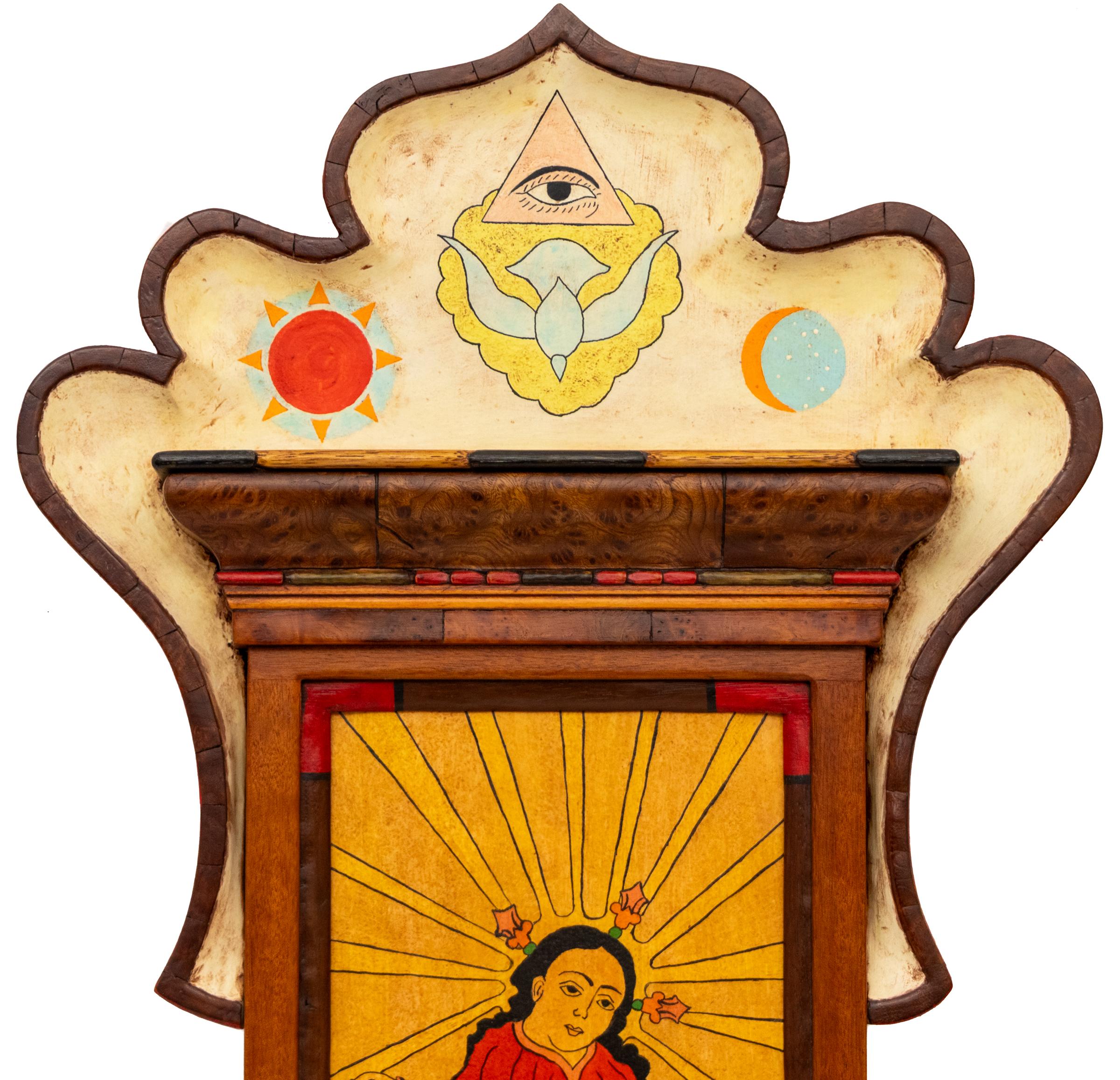 Dieses Original-Retablo-Gemälde mit dem Titel 