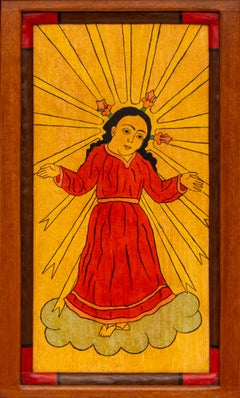 "El Niño" Retablo - Peinture coloniale espagnole contemporaine de style New Mexico