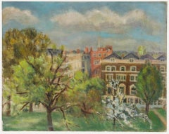 Vintage Elaine Blamey - Mid 20th Century Oil, Onslow Gardens Looking South