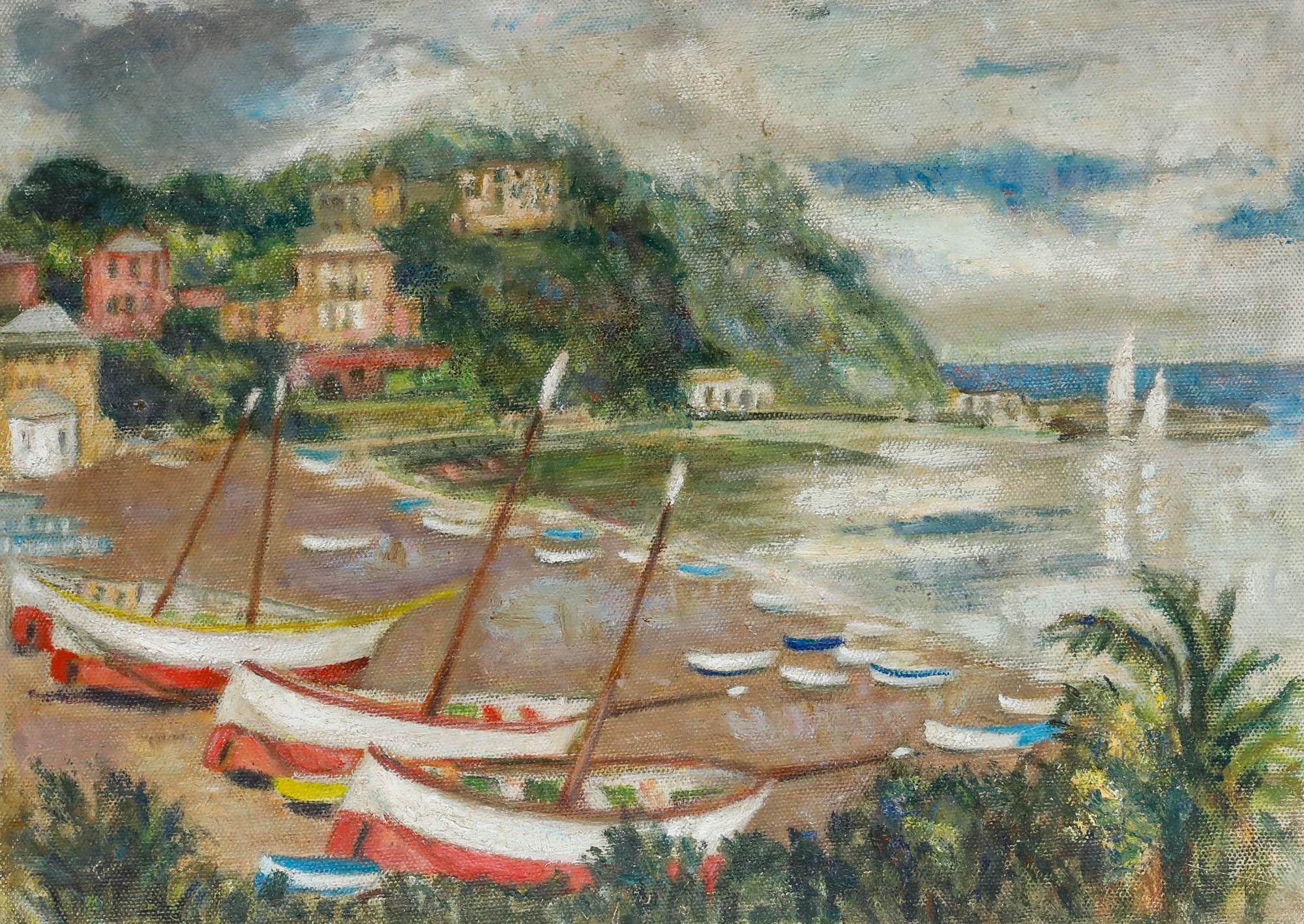 Elaine Blamey - Mid 20th Century Oil, Rainy Morning - Painting by Unknown