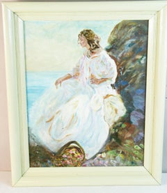Elegante Frau am Meer auf Capri