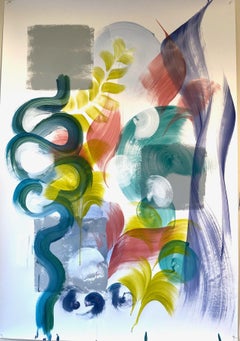 Elements, Acrylic on Paper Painting by Caren Furbeyre, 2023
