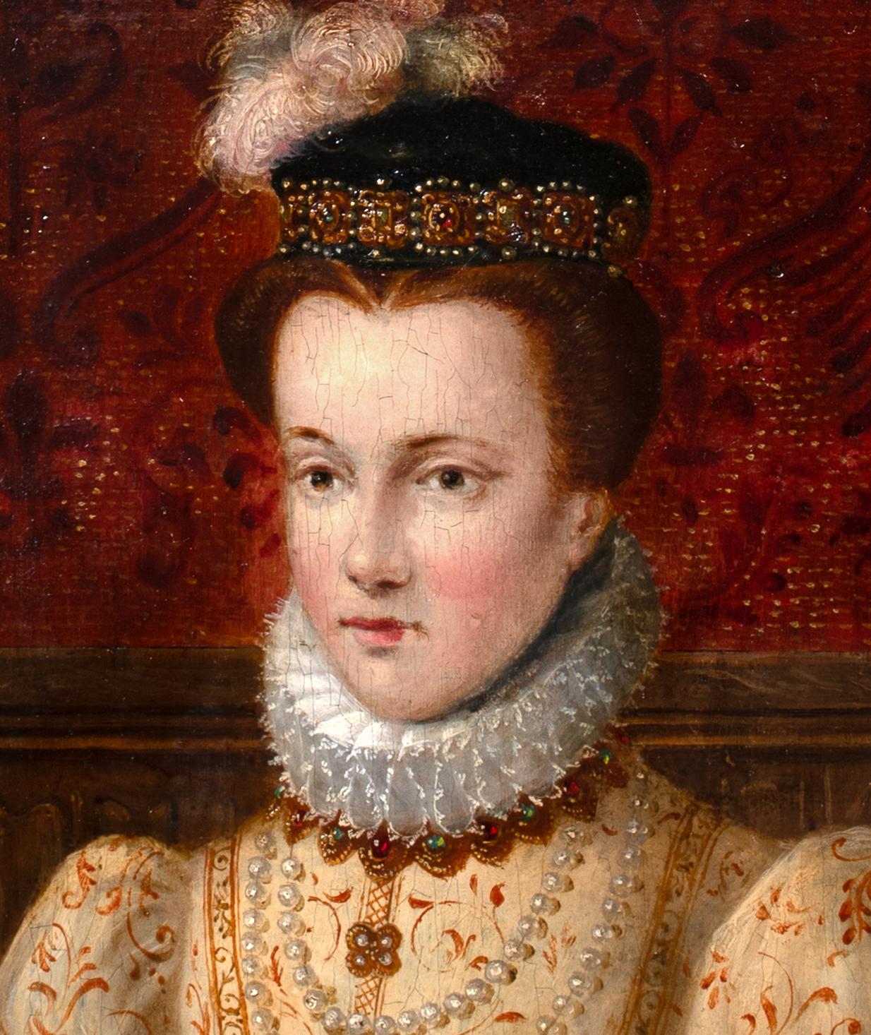 Elisabeth Of Austria, Queen Of France (1554-1592), 16th Century  Francois Clouet en vente 1