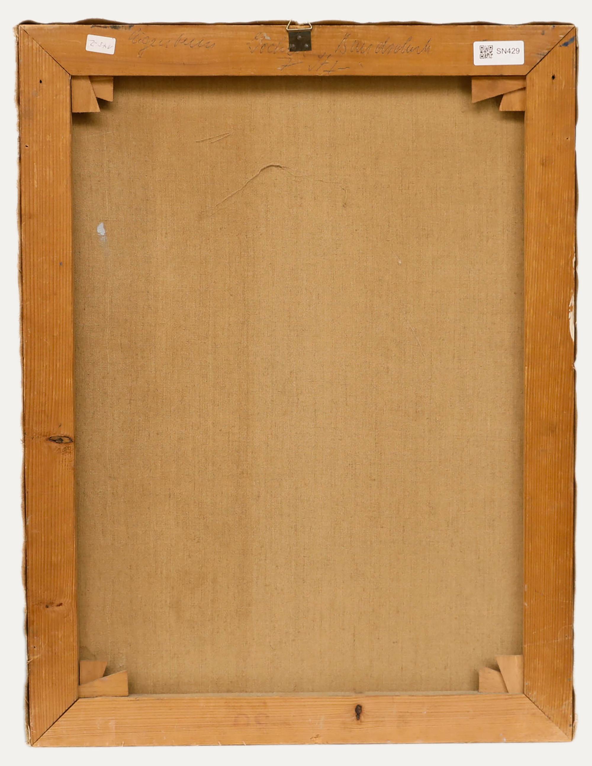Ella W. Luetz – Ölgemälde, rhythmische Tänzerin, 20. Jahrhundert (Grau), Portrait Painting, von Unknown