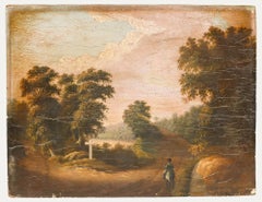 Elly van Oostrom - For Restoration 19th Century Oil, A Fork in the Path