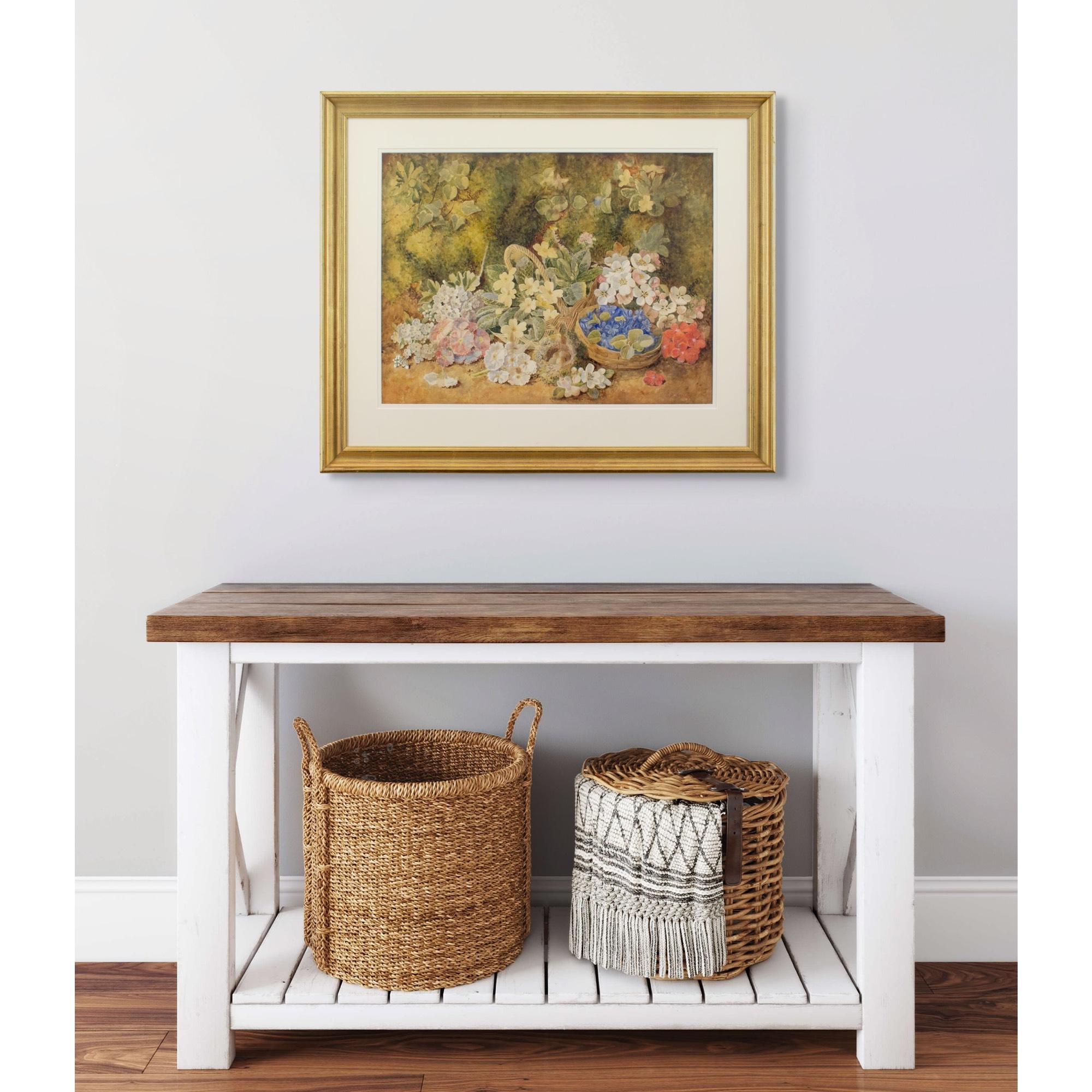 Eloise Harriet Stannard (Follower), Nature morte avec nid d'oiseau et fleur - Beige Still-Life Painting par Unknown