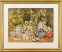 Eloise Harriet Stannard (Follower), Nature morte avec nid d'oiseau et fleur