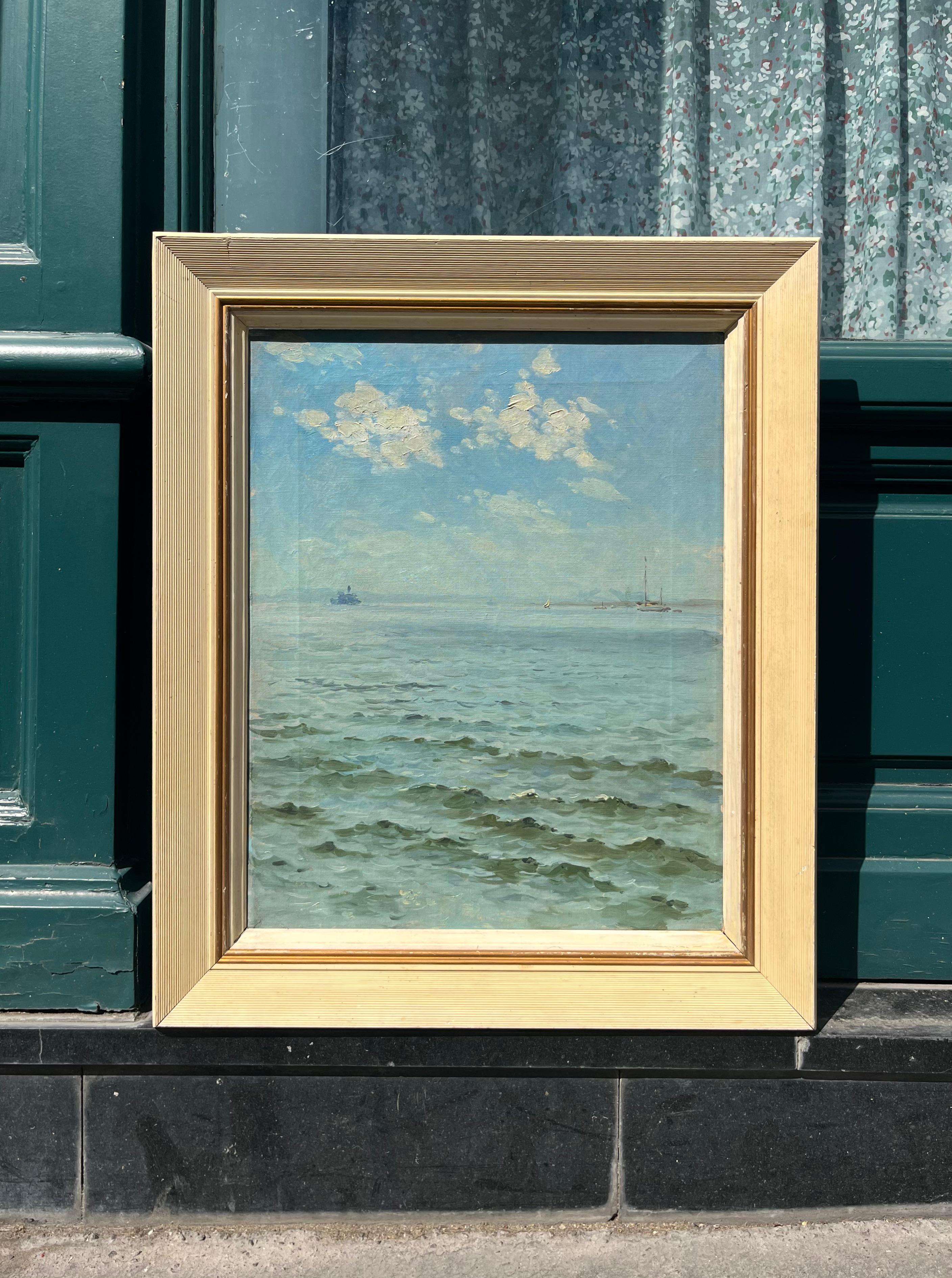 E.M Cros - Blick auf die Großen Seen – Painting von Unknown