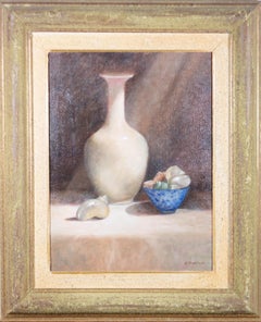 E.M. Thompson - Framed 20th Century Oil, Still Life with Sea Shells