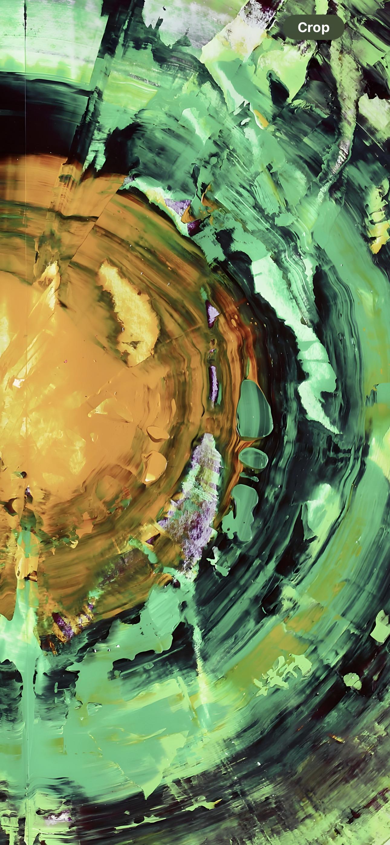 Radiosità di smeraldo - Pittura astratta contemporanea - Painting di Unknown