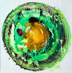 Radiosità di smeraldo - Pittura astratta contemporanea