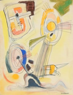 Emil Bisttram Taos School Transcendental Painter Abstract Watercolor