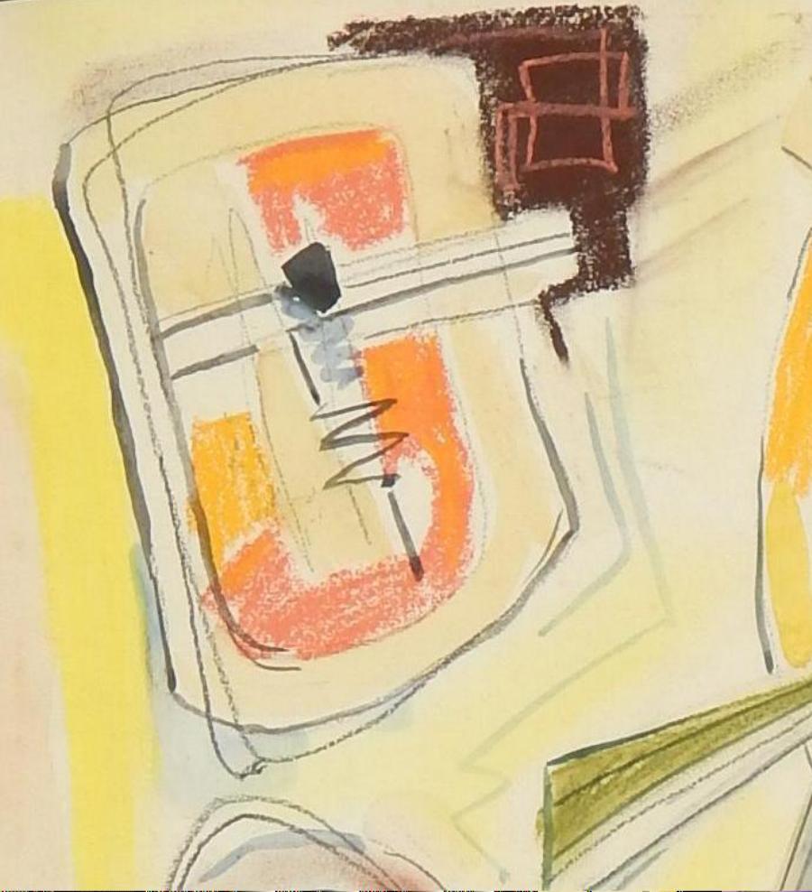 Emil Bisttram Taos Schule, Transzendentaler Maler, Abstraktes Aquarell im Angebot 1