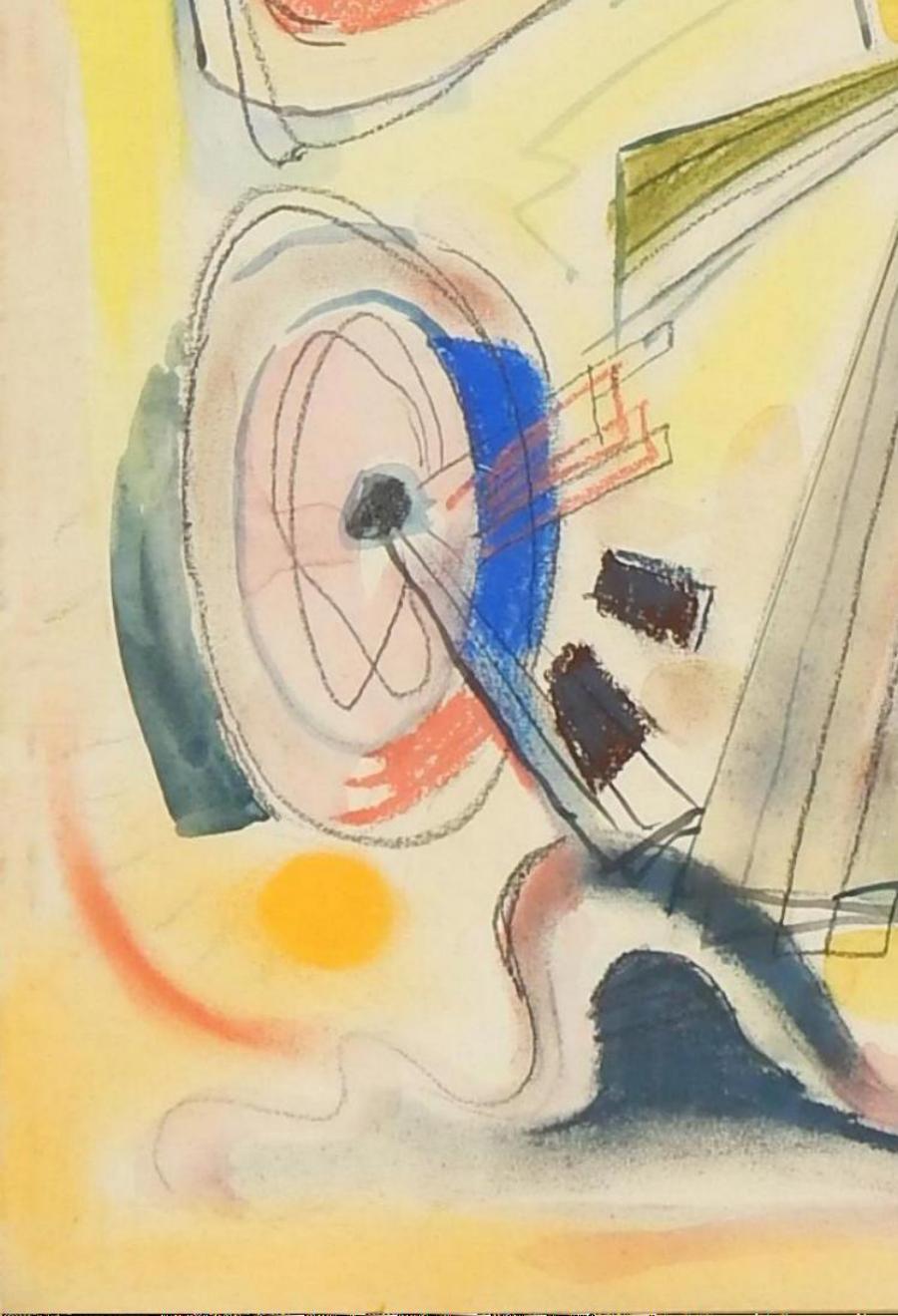 Emil Bisttram Taos Schule, Transzendentaler Maler, Abstraktes Aquarell im Angebot 2