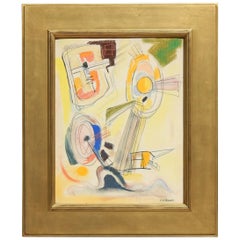 Emil Bisttram Taos School Transcendental Painter Abstract Watercolor