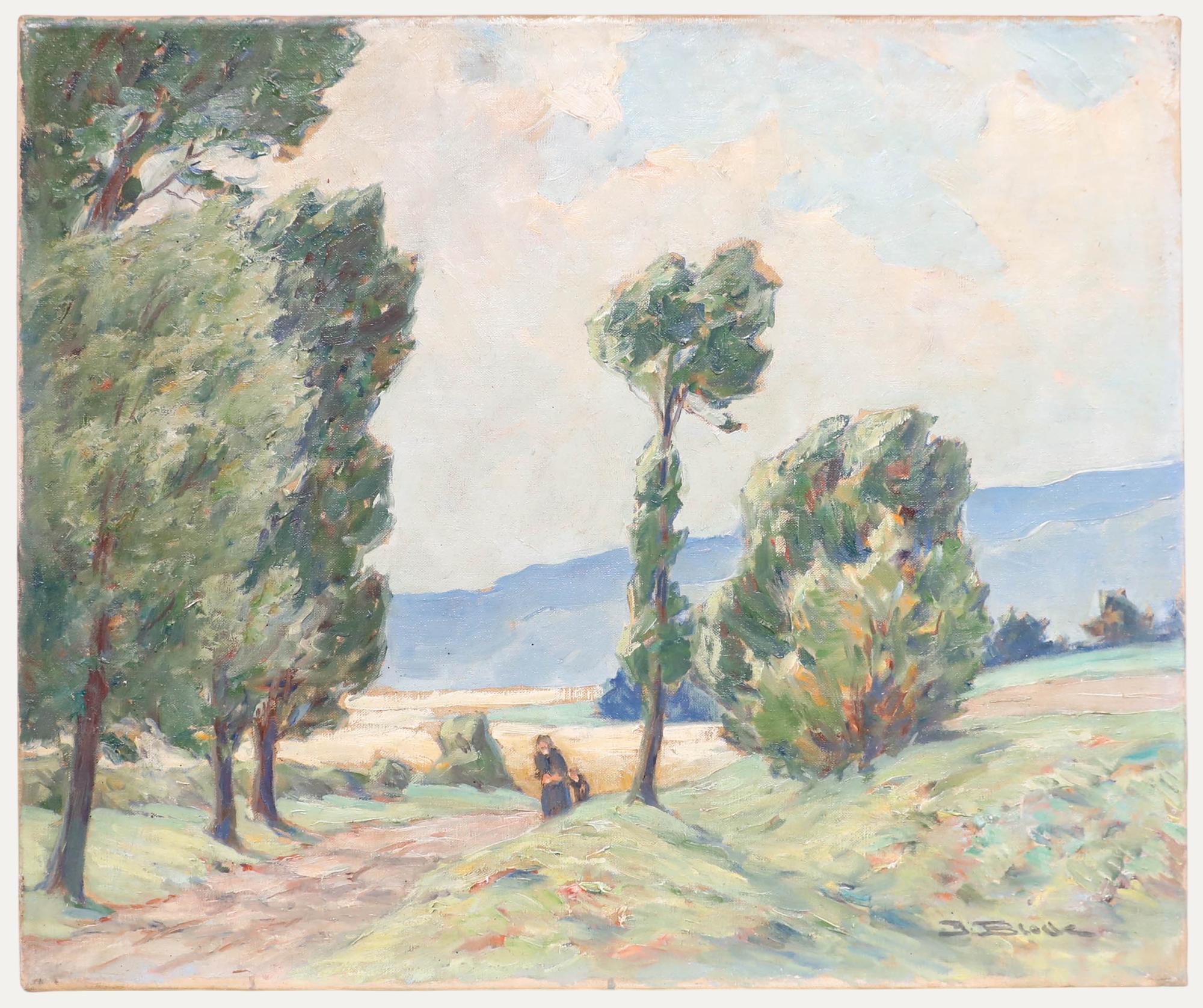 Emil Block (1884-1969) - Early 20th Century Oil, Late Summer's Day