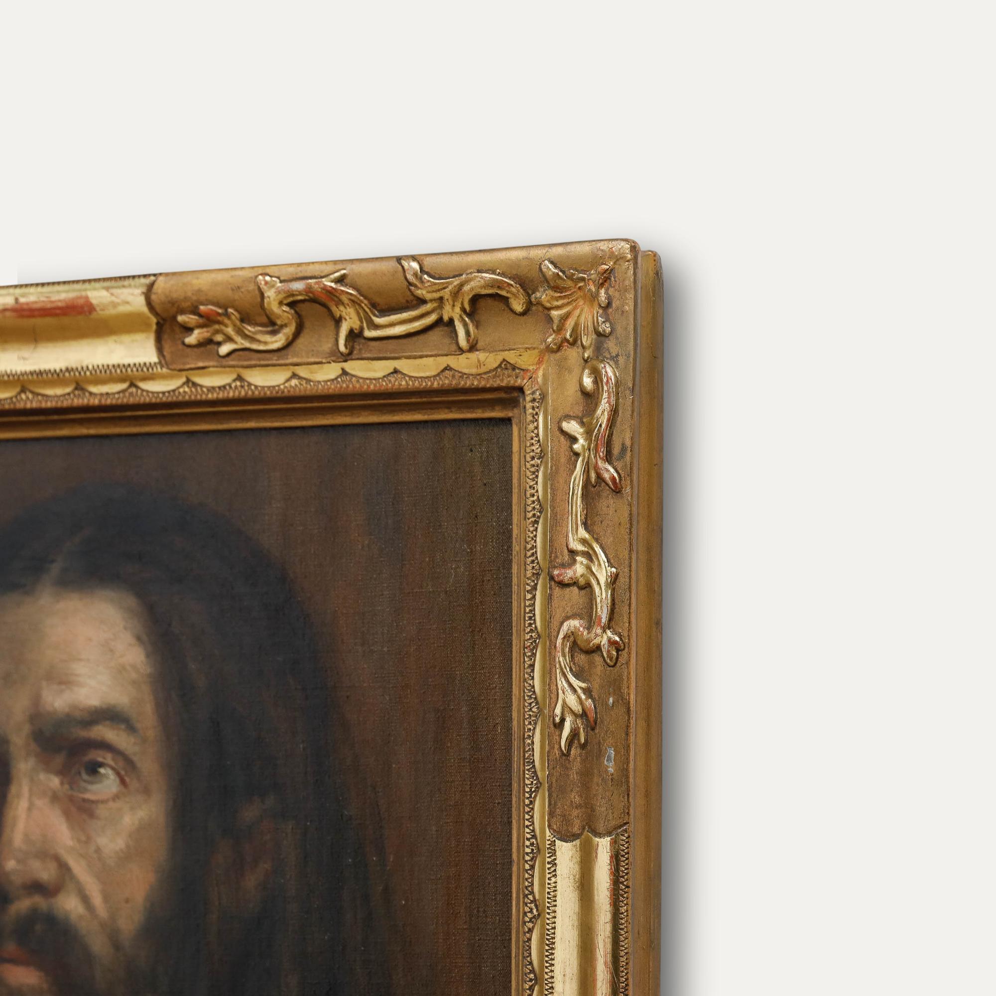 Emil Stratmann (1890-1974) - Huile encadrée, Portrait d'un homme humble en vente 1