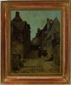 Emily Dixon (fl.1885-1886) - Late 19th Century Oil, Village Gossip
