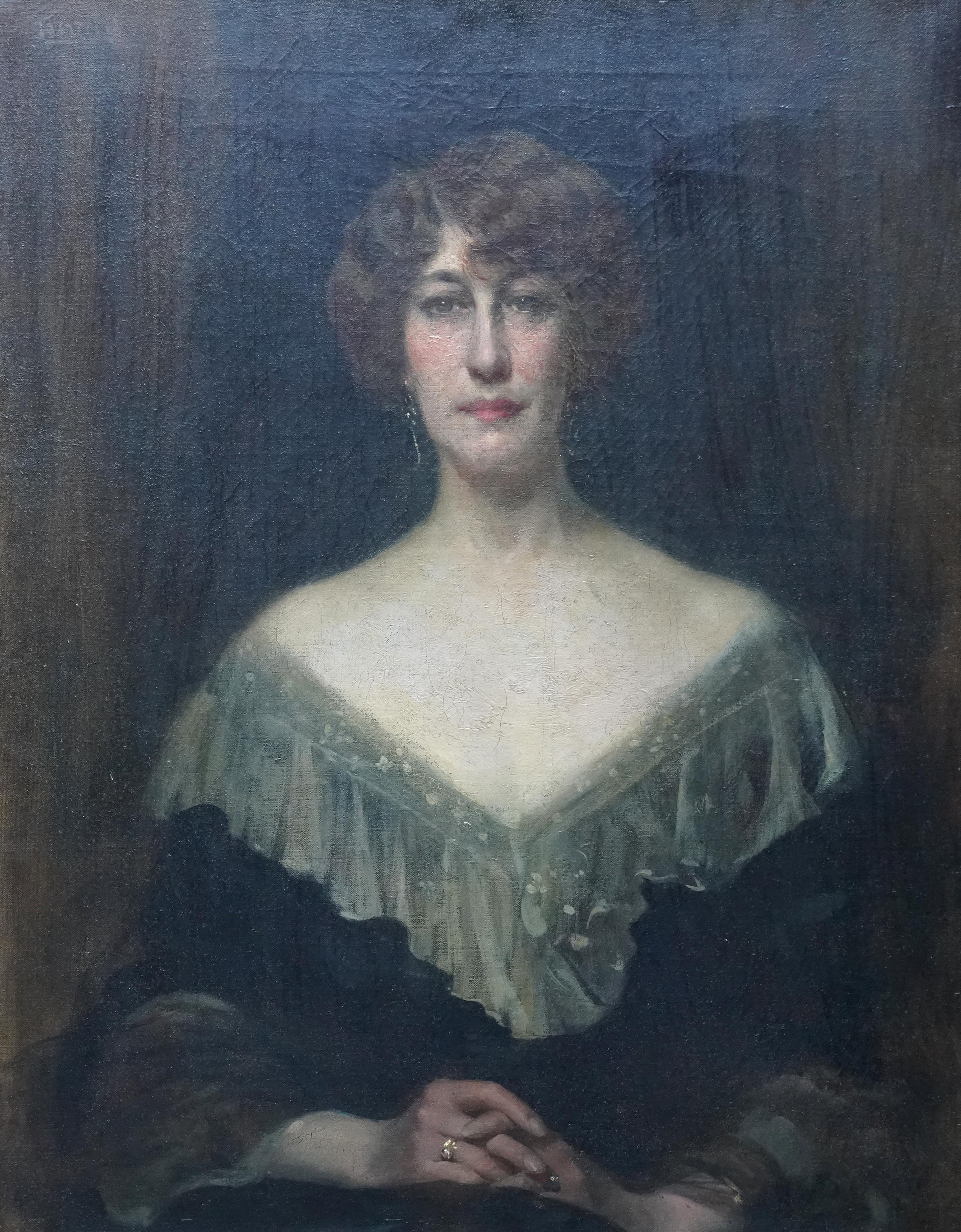 Emily Gertrude Lilias Muirhead - British Edwardian art portrait oil painting  - Painting by Unknown