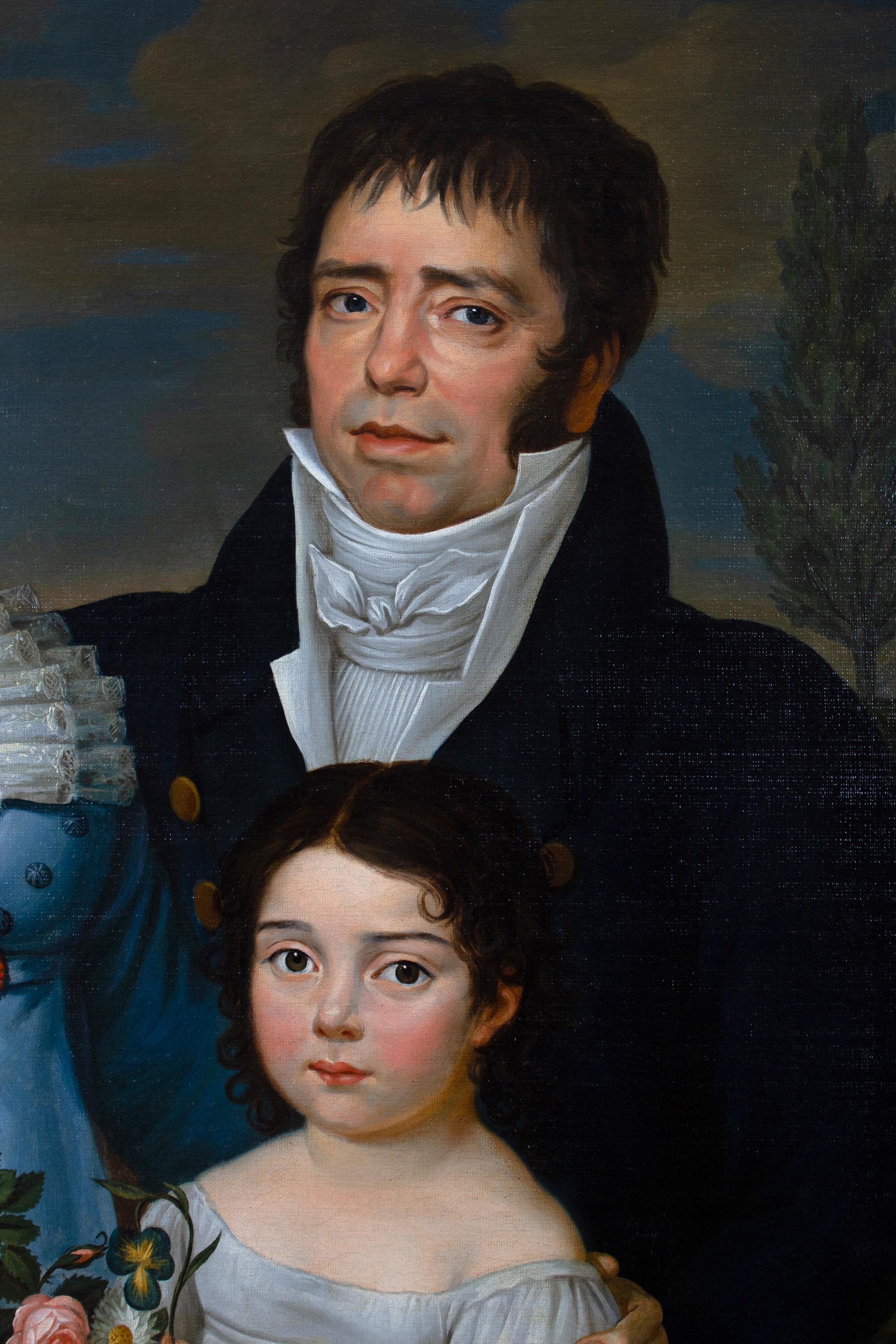 painted family portrait