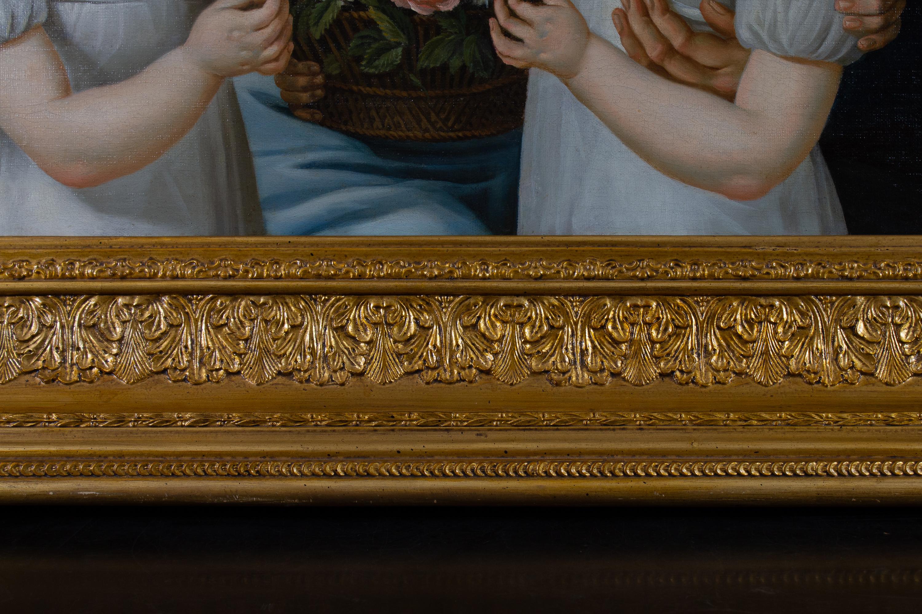 Empire French Family Portrait  Oil on Canvas 1