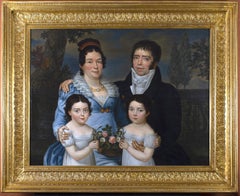 Empire French Family Portrait  Oil on Canvas 