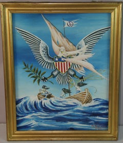 Enchanted Dream Oil Painting, American Modern, Framed, 1990s