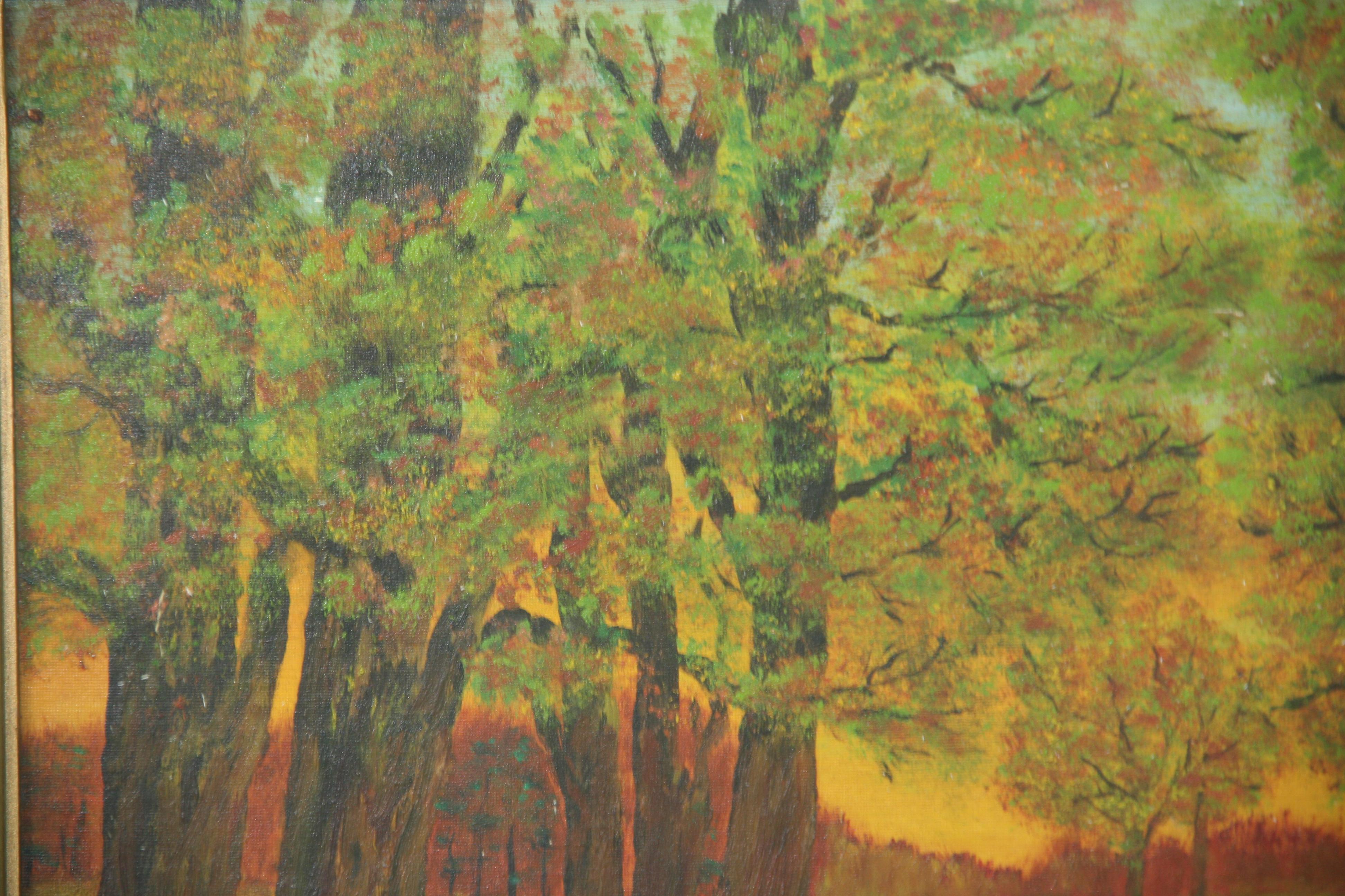 Waldlandschaft am Ende des Sommers im Angebot 1