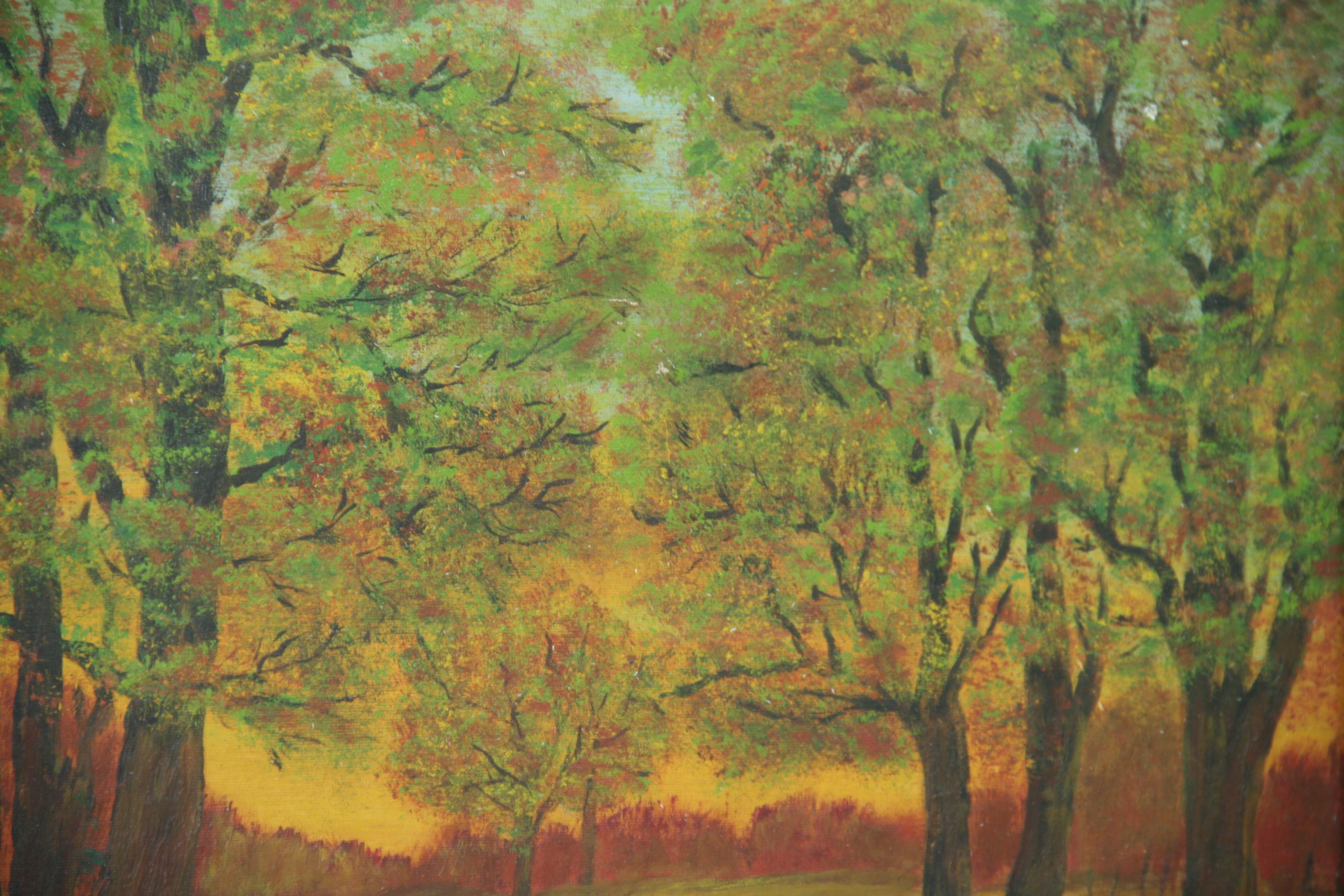 Waldlandschaft am Ende des Sommers im Angebot 2