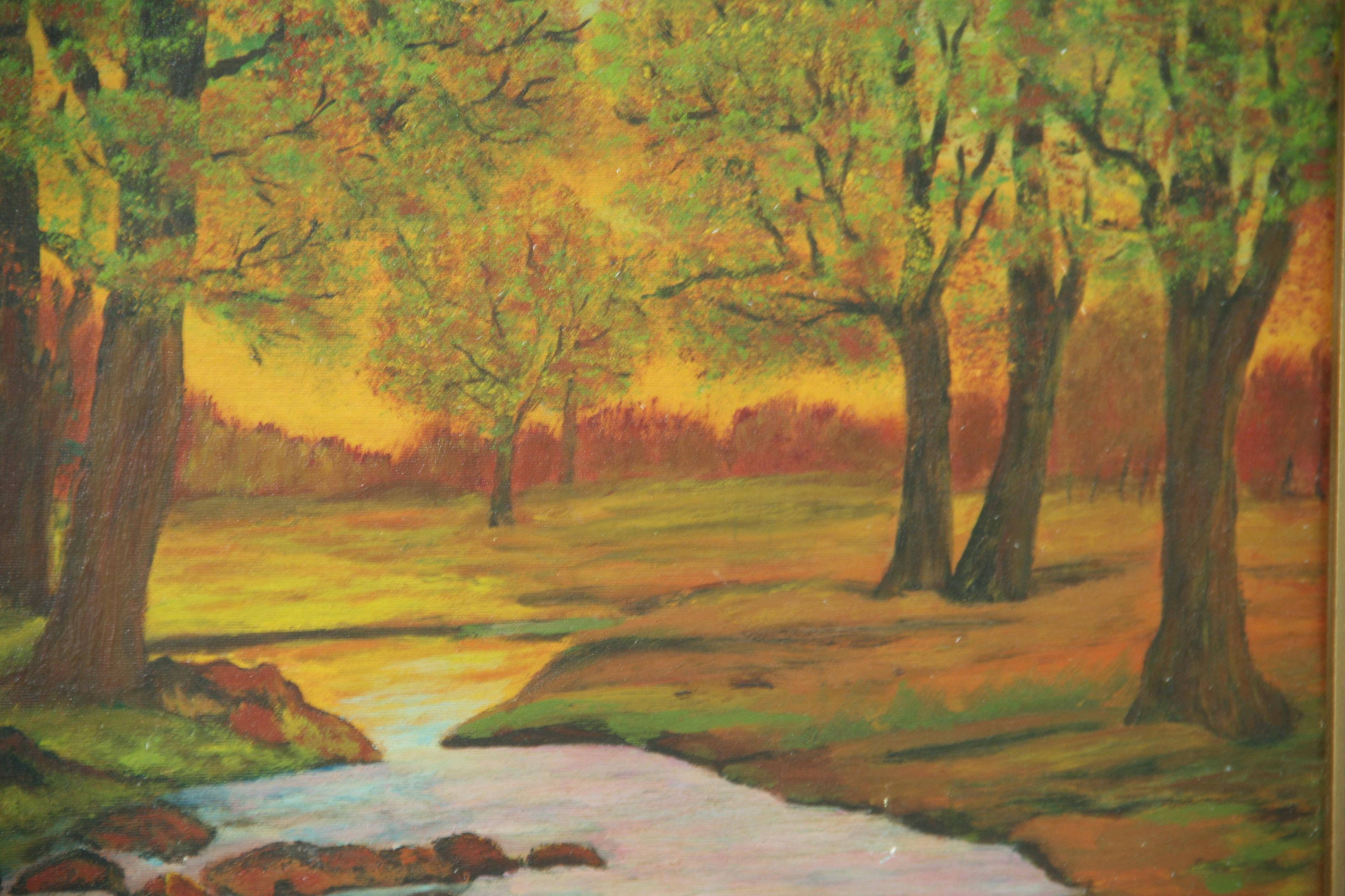 Waldlandschaft am Ende des Sommers im Angebot 3