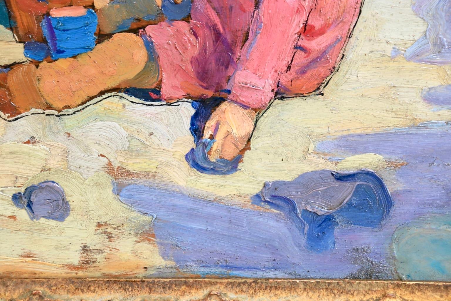 Enfant sur la Plage - French Impressionist School, Child in Coastal Landscape  3