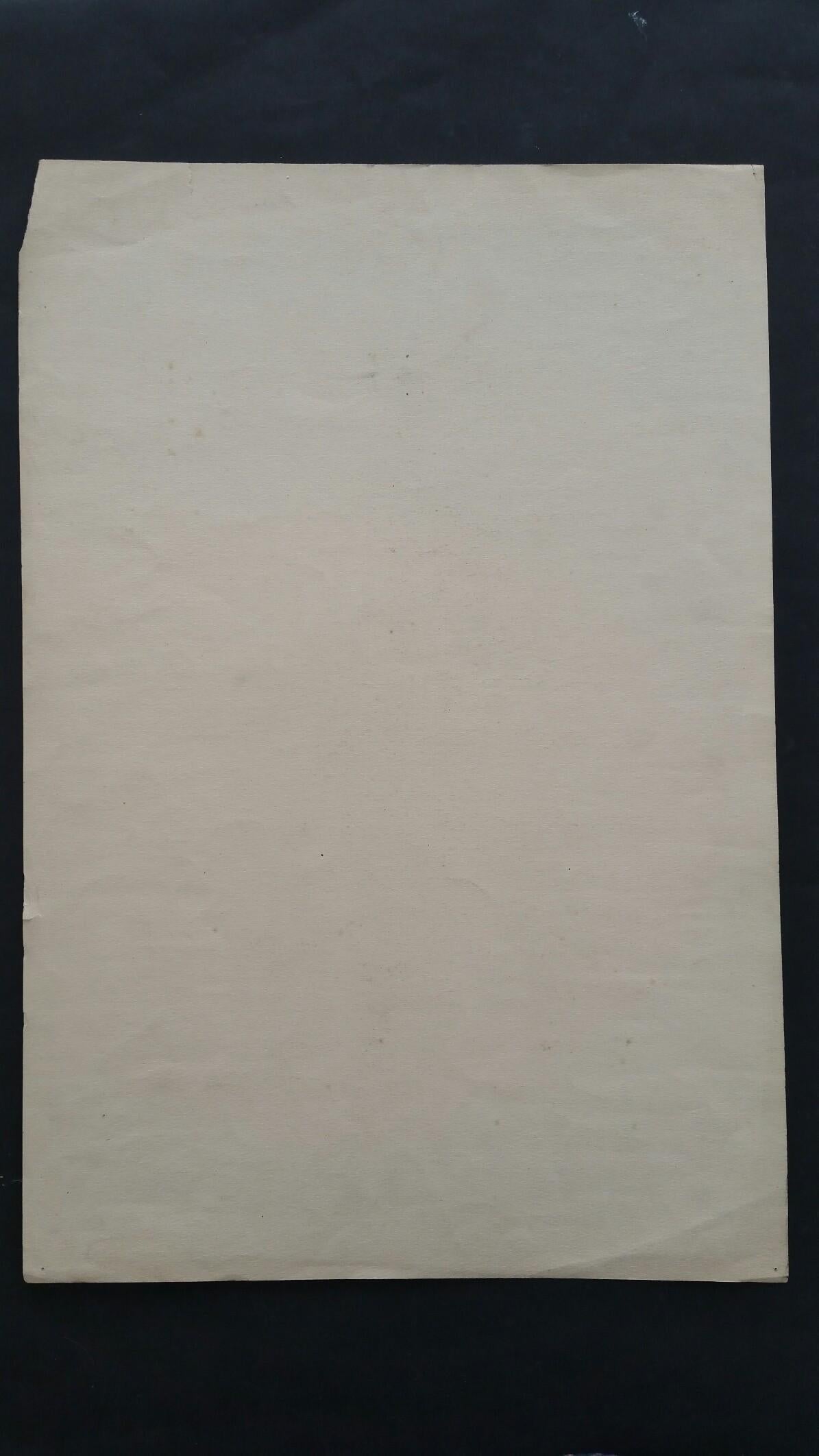 Esquisse de portrait au graphite d'une femme nue, en position avancée en vente 4