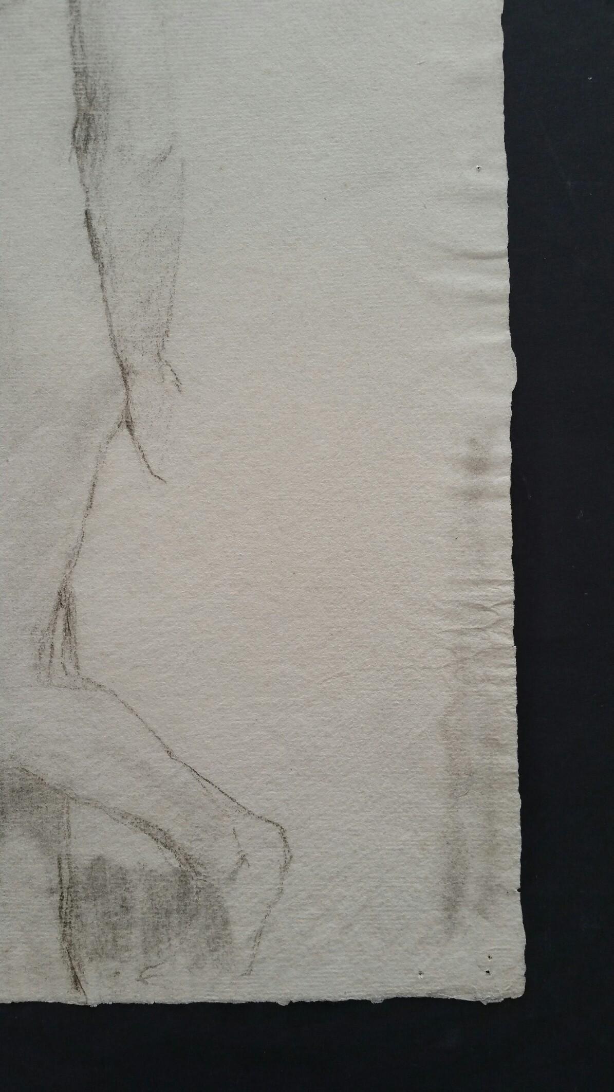 Esquisse de portrait au graphite d'une femme debout en vente 5