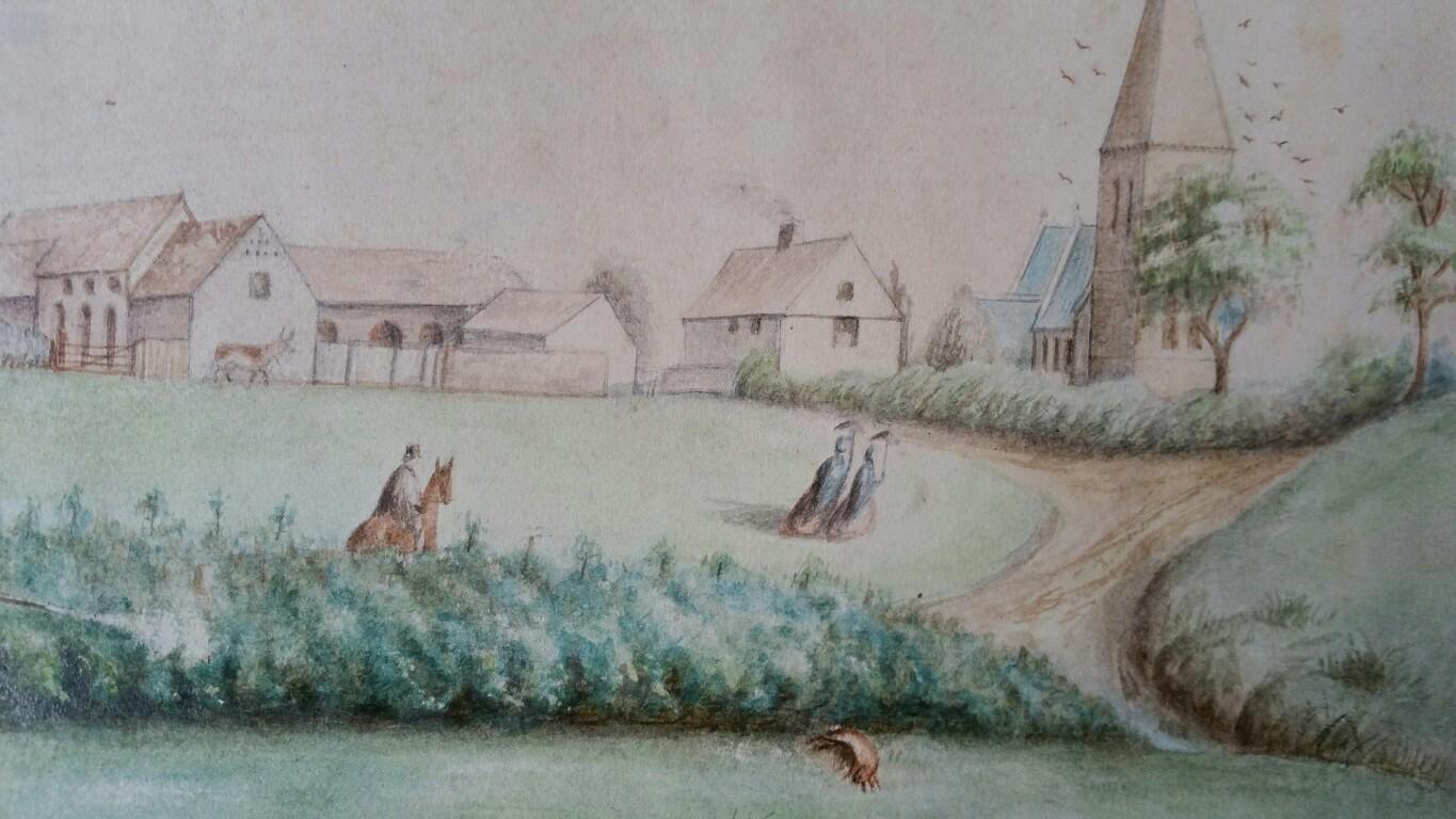 English School Mid 19th Century Watercolour
The Shooting Party
unsigned but usefully inscribed verso, by the artist 
watercolour painting 
on stiff paper, unframed

sheet: 7.2 x 10 inches

From time to time a truly delightful little work of art