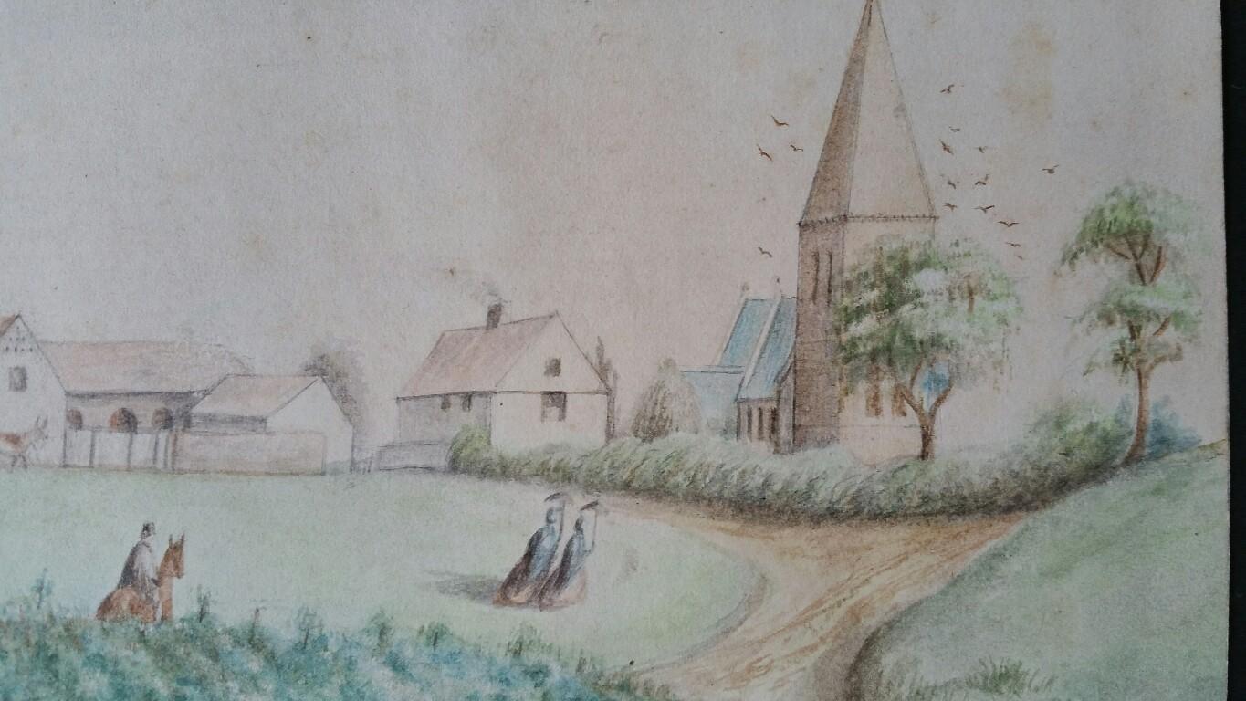English Mid 19th Century Shooting Watercolour with Historical Notes For Sale 3