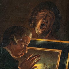 English painter - 18th century satirical genre painting - The Connoisseur