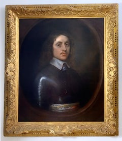 English Portrait of a Civil War Officer In Armour c.1640