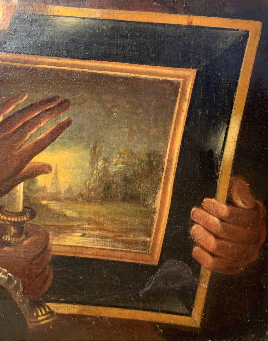 Peintre satirique anglais - peinture du 18e siècle - The Connoisseur and Tired Boy en vente 4
