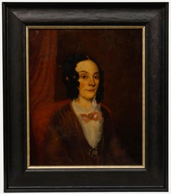 English School 19. Jahrhundert Öl - Dame des Hauses