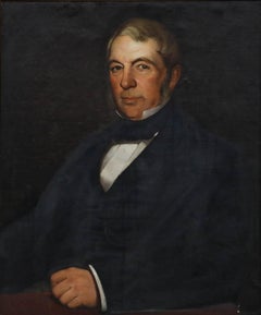 English School 19th Century Oil - Portrait of A Gentleman