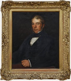 English School 19th Century Oil - Portrait of A Gentleman