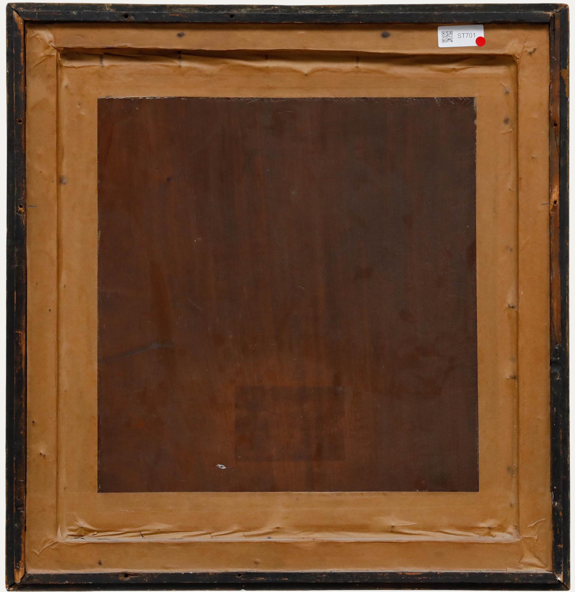 Olio di English School del XIX secolo - Natura morta di tulipani e peonie - Still-Life Painting Marrone di Unknown