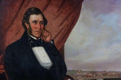 English School, A Rare Portrait of John Scott Russell and "The Great Eastern"