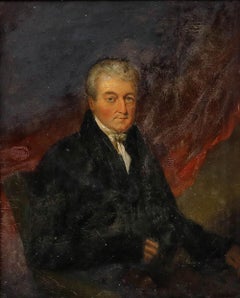 English School Early 19th Century Oil - Portrait of George Forster