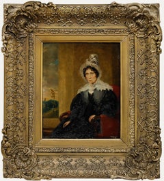English School Early 19th Century Oil - Portrait of Mary Emerson